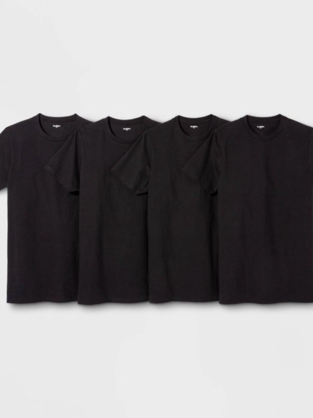Men's 4 pack Short Sleeve
Crew Neck T-Shirt - Goodfellow & Co Black